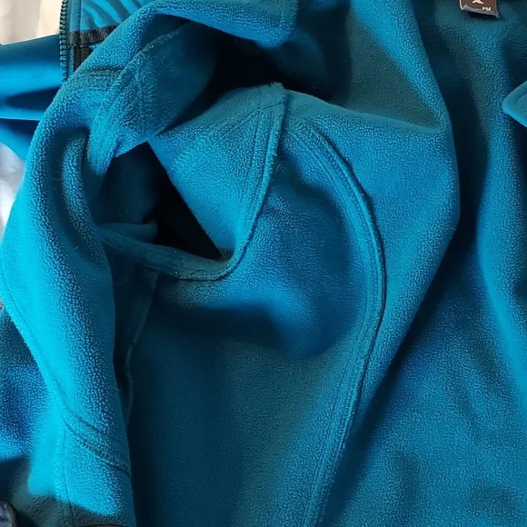 Eddie Bauer Women's Coat Teal Detachable Hood Fleece Lined Size MP - Picture 10 of 13